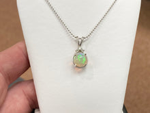 Load image into Gallery viewer, Opal And Diamond White Gold Pendant With Chain