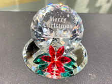 Load image into Gallery viewer, Merry Christmas Diamond With Poinsettia Crystal