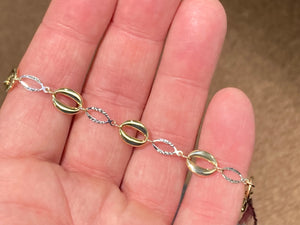 White And Yellow Gold Bracelet