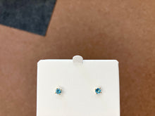 Load image into Gallery viewer, Blue Topaz 14 K Yellow Gold 0.64 Carat Stud Earrings
