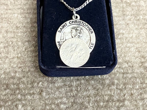 Saint Christopher United States Navy Pendant With Chain Religious