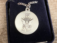 Load image into Gallery viewer, Saint Christopher United States Navy Pendant With Chain Religious