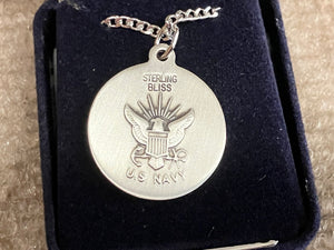 Saint Christopher United States Navy Pendant With Chain Religious