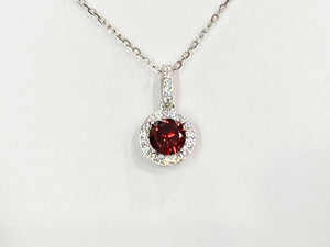 January Swarovski Zirconia Silver Pendant And Adjustable Chain