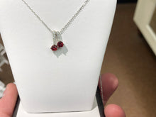 Load image into Gallery viewer, Garnet Colored Swarovski Zirconia Silver Pendant