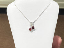 Load image into Gallery viewer, Garnet Colored Swarovski Zirconia Silver Pendant