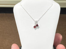 Load image into Gallery viewer, Garnet Colored Swarovski Zirconia Silver Pendant