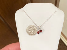 Load image into Gallery viewer, Garnet Colored Swarovski Zirconia Silver Pendant