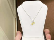 Cargar imagen en el visor de la galería, Yellow Swarovski Zirconia Silver Adjustable Necklace