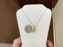 Cargar imagen en el visor de la galería, Yellow Swarovski Zirconia Silver Adjustable Necklace