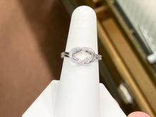 Load image into Gallery viewer, 14 K White Gold Diamond Love Knot Ring