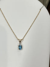 Load image into Gallery viewer, Blue Topaz And Diamond Necklace