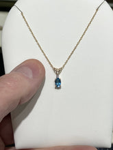 Load image into Gallery viewer, Blue Topaz And Diamond Necklace
