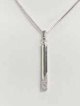 Cargar imagen en el visor de la galería, Silver Diamond Bar Necklace