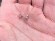 Load image into Gallery viewer, Silver Star Diamond Earrings