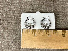 Load image into Gallery viewer, Silver Claddagh Hoop Earrings