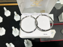 Load image into Gallery viewer, Silver Hoop Earrings