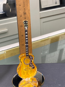 Acoustic Guitar Glass Figurine