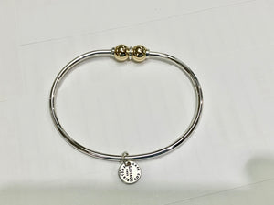 Cape Cod Gold And Silver Double Bead Bracelet