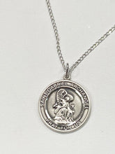 Charger l'image dans la galerie, St. Gabriel The Archangel Silver Medal With 18 Inch Chain Religious