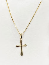 Load image into Gallery viewer, Gold Cross And Box Link Chain