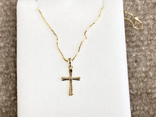 Load image into Gallery viewer, Gold Cross And Box Link Chain