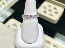 Load image into Gallery viewer, Natural Pink Sapphire And Diamond White Gold Ring