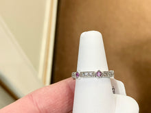Load image into Gallery viewer, Natural Pink Sapphire And Diamond White Gold Ring
