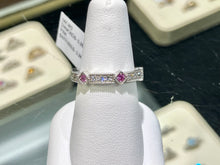 Load image into Gallery viewer, Natural Pink Sapphire And Diamond White Gold Ring