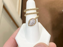 Load image into Gallery viewer, Gold Natural Diamond Snake Ring
