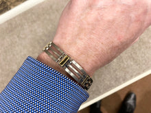 Load image into Gallery viewer, Titanium And Yellow Ip Plating Long Bracelet