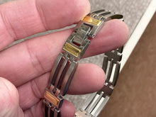 Load image into Gallery viewer, Titanium And Yellow Ip Plating Long Bracelet