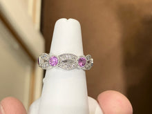 Load image into Gallery viewer, Natural Pink Sapphire And Diamond Eternity Band