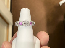 Load image into Gallery viewer, Natural Pink Sapphire And Diamond Eternity Band