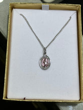 Charger l'image dans la galerie, Pink Silver Miraculous Medal And Chain
