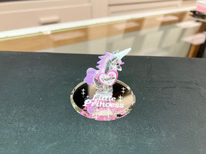 Little Princess Unicorn Glass Figurine