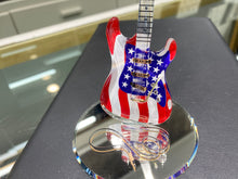 Load image into Gallery viewer, United States Flag Guitar Glass Figurine