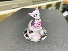 Load image into Gallery viewer, I Love Cats Glass Figurine