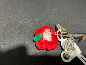 Red Rose Glass Figurine