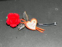Load image into Gallery viewer, Red Rose Glass Figurine