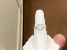 Load image into Gallery viewer, Silver Opal And Diamond Ring