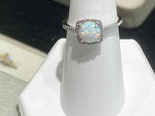 Load image into Gallery viewer, Silver Opal And Diamond Ring