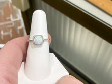 Load image into Gallery viewer, Silver Opal And Diamond Ring