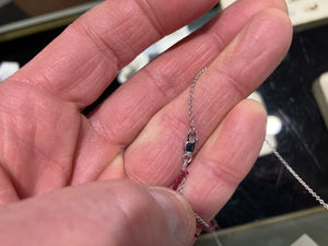 Blue Topaz And Diamond Gold Pendant And Chain