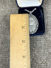 Load image into Gallery viewer, Saint Therese Oval Silver Pendant With Chain