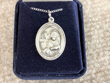 Load image into Gallery viewer, Saint Mark Silver Pendant With 24 Inch Silver Curb Chain Religious