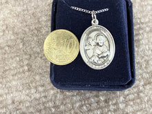 Load image into Gallery viewer, Saint Mark Silver Pendant With 24 Inch Silver Curb Chain Religious