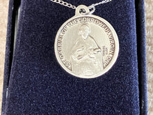 Load image into Gallery viewer, St Paul Of The Cross And Saint Gabriel Of The Blessed Virgin Silver Pendant