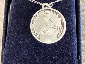 St Paul Of The Cross And Saint Gabriel Of The Blessed Virgin Silver Pendant