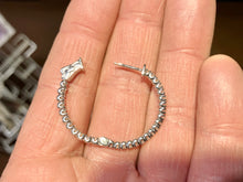 Load image into Gallery viewer, White Gold Inside Outside Diamond Hoop Earrings 0.90 Carats